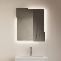 Gliss Design Badkamerspiegel melite 90x70 cm met led incl. Verwarming