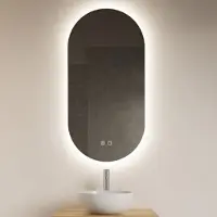 Gliss Design Badkamerspiegel gliss orion 40x100 cm verticaal led