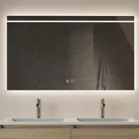 Gliss Design Spiegel decora horizontaal standaard led verlichting 160 cm en spiegelverwarming