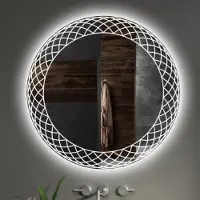 Gliss Design Spiegel gliss design fantasia rond led verlichting 120 cm en spiegelverwarming