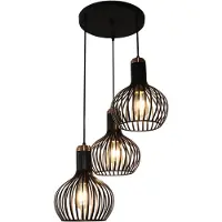 Fantasia RAGA 3x E27 pendel zwart + koper