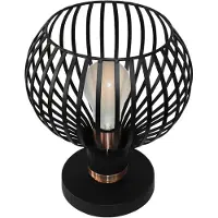 Fantasia RAGA tafellamp 1x E27 zwart + koper - 23,5 cm