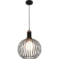 Fantasia RAGA hanglamp zwart en koper - staal - 35 cm