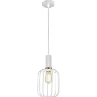 Fantasia OONAH 1xE27 D160xH320 Wit / goud + 3m kabel wit stof