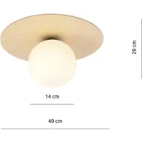 Emibig Plafondlamp Kenzo, dimbaar, hout licht, Woon-/ Eetkamer, Hout, Modern, plafondlamp hout