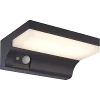 Fantasia NORD Wandlicht IP65 2W SMD LED 3000K, solar + sensor, zwart