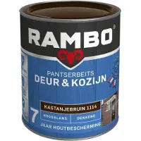 Rambo Pantserbeits Deur &amp; Kozijn Dekkend Kastanjebruin 0.75L