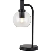 Fantasia 3403628 OSIRA Tafellamp E27 Zwart, Helder Glas Ø150mm