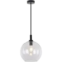 Fantasia OSIRA Pendel E27 Zwart, helder glas Ø300mm
