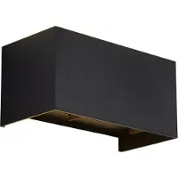 QAZQA Buiten wandlamp zwart incl. LED 4-lichts IP54 - Edwin