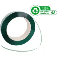 Kortpack - Pet Band 12.5mm x 0.60mm x 2500mtr - Kern:406mm - Groen - 1 Rol per verpakking - Treksterkte: 280kg - Gemaakt van 100% gerecycled materiaal -(031.0300)
