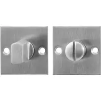 GPF bouwbeslag RVS geborsteld Vierkante toiletgarnituur 50x50x2mm stift 8mm