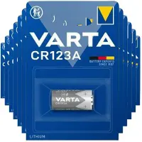 Varta 12x Lithium Batterijen Cylindrical CR123A