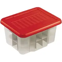 Sunware Nesta transparante opbergdoos voor kerstversiering 24 liter (45 kerstballen)