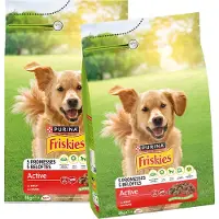 Friskies Active droogvoer voor honden - met de smaak rund - 3000g x 2