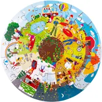 Bigjigs Vier seizoenen ronde vloerpuzzel.