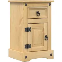 vidaXL Nachtkastje Corona 35x32,5x58 cm massief grenenhout