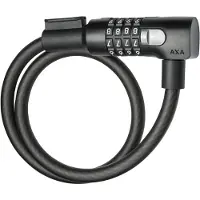 Axa Resolute C12-65 Kabelslot – 65 cm – 12 mm – Codeslot – Automatische kliksluiting – Inclusief framehouder – Matzwart
