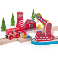 Bigjigs - Trein - Brandweerhaven