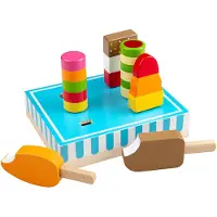 Bigjigs Speelgoedeten - 6 ijslollies - In standaard - Hout - 3+