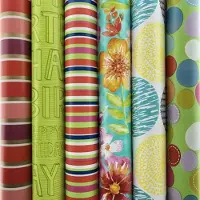 Benza Assortiment cadeaupapier inpakpapier - 200 x 70 cm - 5 stuks