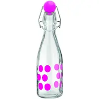 Zak!Designs - Dot Dot Waterfles 250 ml - Glas - Roze