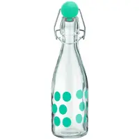 Zak!Designs - Dot Dot Waterfles 250 ml - Glas - Blauw