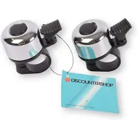 Merkloos Zilveren en Zwarte Mini Fietsbel Set - Luide Fietsbeltoon - Fietsaccessoires - 6cm x 5cm x 3cm - 2 Fietsbellen