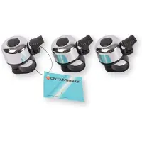 Merkloos Fraaie Zilver & Zwart Mini Fietsbellen Assortiment - Luide Fietsbeltoon - Fietsaccessoires - 3 Belletjes