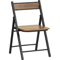 SoBuy Klapstoel - Modern - Industrieel - Max. 150 kg - Bruin / Zwart