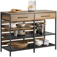 SoBuy Buffet Industriel 120x45x91cm Marron FSB85-PF