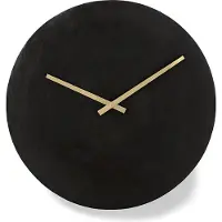 Dulaire Design Wandklok Zwart Metaal Ø 38 cm