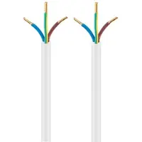 Universal Elektrakabel 3-aderig | 3x 1,00mm | wit | 25 meter