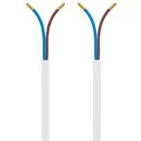 Universal Elektrakabel 2-aderig | 2x 0,75mm | wit | 50 meter
