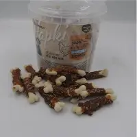 Flamingo hapki chicken + calcium 400 g gluten vrij, geen suiker toegevoegd 100% TASTY
