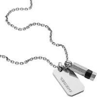 Diesel Ketting zwart / zilver