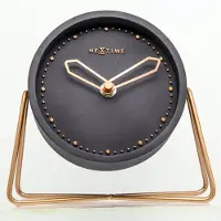 Nextime tafelklok | polyresin | zwart | 17.5 x 15.5 x 5 cm