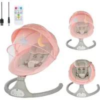 Bebies First Babyswing Relax met Kap & Speelboog Roze