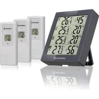Bresser Weerstation Temeo Hygro Quadro, 12 cm, grijs/wit, 4-delig