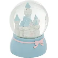 Atmosphera Kids Winter kasteel sneeuwbol - H 13,2 cm - Blauw