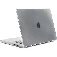 Selencia Glitter Cover voor de Apple MacBook Pro 14 inch (2021 / 2023 M3 chip / 2024 M4 chip / 2025 M5 chip) - Transparant