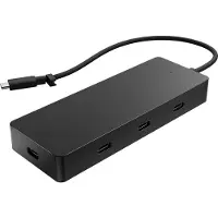 HP USB-C-hub - Universele USB-C-multiport-hub - 4 poorten - Zwart - 4K Ultra HD