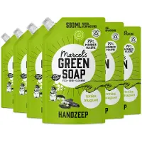 Marcel's Green Soap 6x Handzeep Tonka & Muguet Navul Stazak 500 Ml
