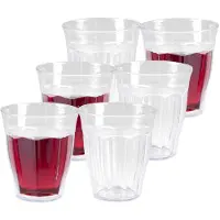 Forte Plastics PlasticForte Drinkglazen Picardie - 12x - kunststof - 250 ml - vaatwasser bestendig - Drinkglazen