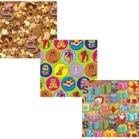 Benza Assortiment sinterklaaspapier inpakpapier cadeaupapier - 200 x 70 cm - 6 stuks