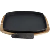 The Bastard Sizzling Plate & Holder Cast Iron 24x32 cm