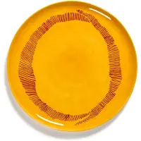 Serax Ottolenghi Feast serveerschotel Ø35 cm Yellow stripes-red