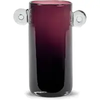 Serax Wind & Fire vaas met oor 31 cm Aubergine