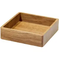 Lind DNA Wood Box opbergdoos voor onderzetters Nature-oak, square, S