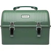 Stanley Classic Lunch Box 9.5L - Roestvrijstalen Lunchbox met Handvat - BPA Vrije Voedselcontainer - Ook Geschikt voor Vacuümfles of Reisbeker - Hammertone Green